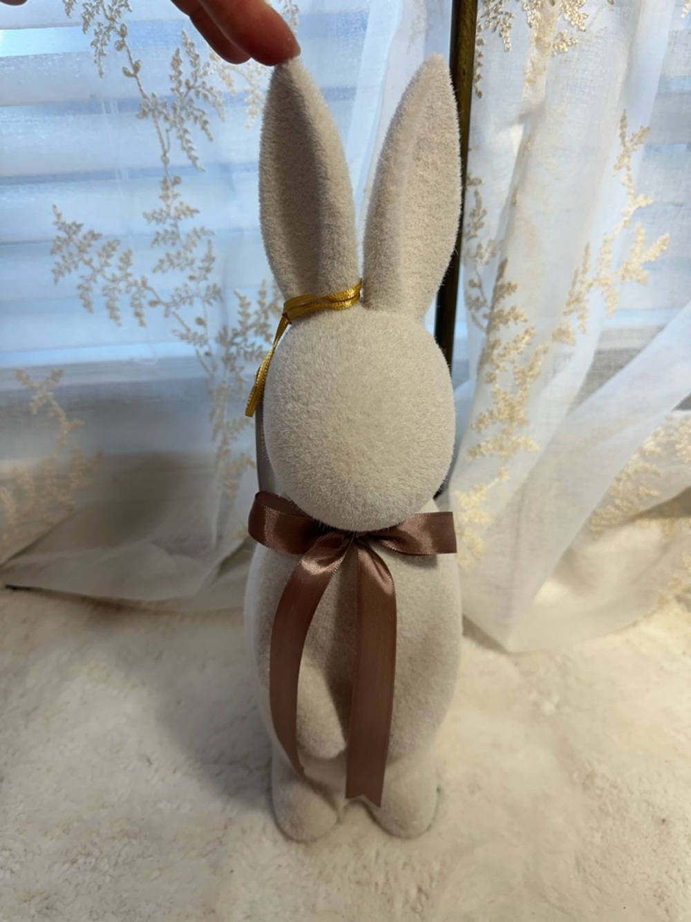 Bell lux fur bunny decor